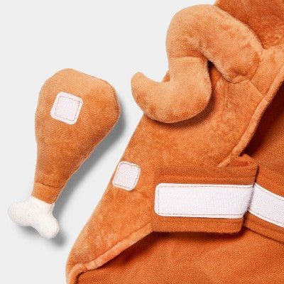 Turkey Full Body Halloween Dog Costume with Turkey Leg Toy - M - Boots & Barkley (LOCAL PICKUP ONLY)