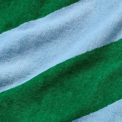 36"x72" Reversible Diagonal Striped Oversized Beach Towel Blue/Green - Room Essentials