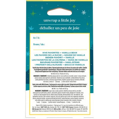 Burt's Bees Hive Favorites Lip Balm Gift Set - Vanilla Bean