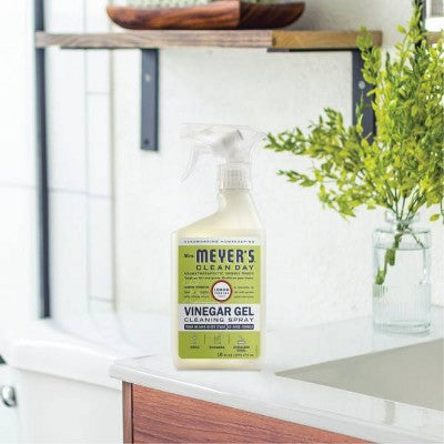 Mrs. Meyer's Lemon Verbena Clean Day Vinegar Gel Bathroom Cleaning Spray - 16 fl oz: Paraben-Free, Multi-Surface, Shower, Tub, Stainless Steel