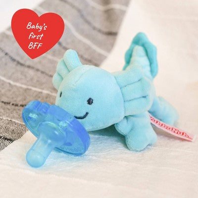 WubbaNub Pacifier - Axolotl: Silicone, BPA-Free, Plush Toy