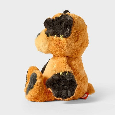 11.5" Orange/Black Frankenbear Stuffed Animal - Gigglescape