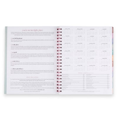 Inspired by Erin Condren 2025 Monthly Planner 11"x9" Pastel Colorblends: Spiral Bound, Adult Stationery, Tabs, 9x11 Paper
