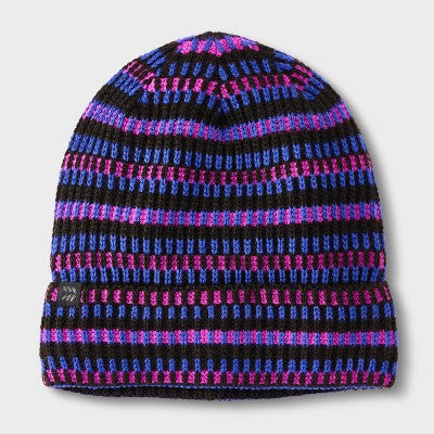 Kids' Plaited Striped Cuff Beanie - All In Motion Purple One Size Fits Most
