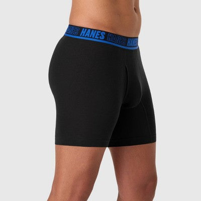 Hanes Men's Anti-Chafe X-Temp Boxer Briefs 3pk - Black L