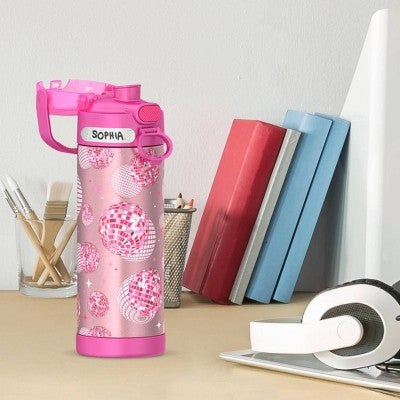Thermos 16oz FUNtainer Water Bottle - Pink Disco