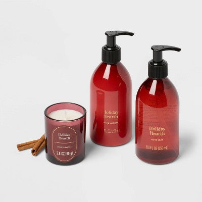 Holiday Hearth Personal Care Hand Soap and Lotion Candle Gift Set Red -Threshold (LOCAL PICKUP ONLY)