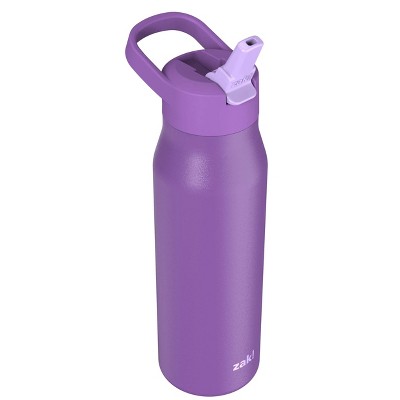 Zak Designs 20 fl oz Stainless Steel Straw Bottle - Purple