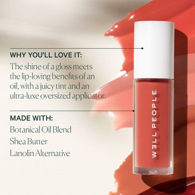 Well People Lush Lip Tinted Oil - Dusty Rose - 0.14 fl oz