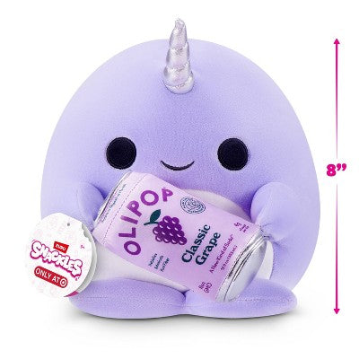 Snackles 8" Narwhal with Olipop Soda Plush