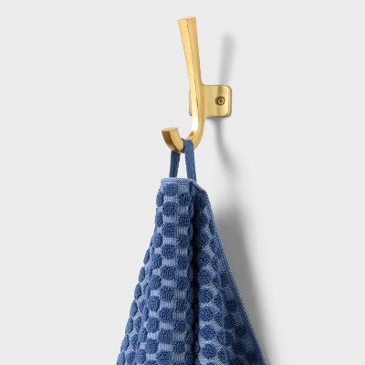 6pc Performance Plus Textured Dot Bath Towel Set Blue - Threshold