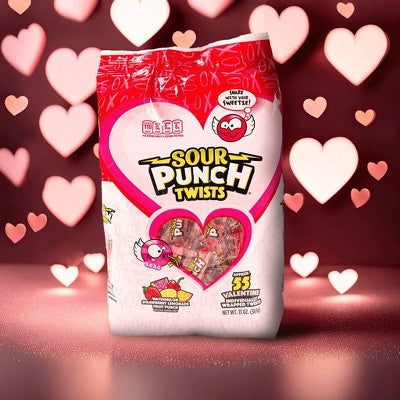 Sour Punch Valentine's Twists Candy Bag - 13oz