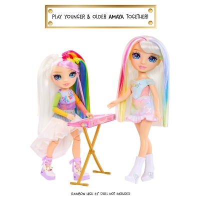 Rainbow High Jr High Rock Band - Amaya, Rainbow 9" Fashion Doll with Keyboard and Stickers