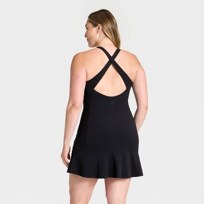 Women's Everyday Soft Ruffle Dress - All In Motion Black S