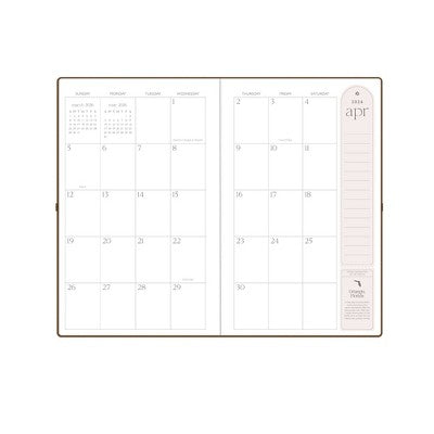 Rhi James for Blue Sky Weekly/Monthly Planner 15 Month Bookbound 5"x8" Faux Leather Hardcover - Chestnut
