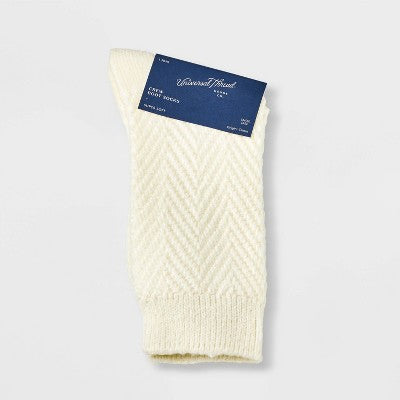 Women's Chevron Textured Supersoft Crew Boot Socks 4-10