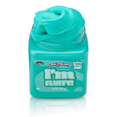 Cra-Z-Slimy I'm Fluffy Teal Slime Jar 7.8oz