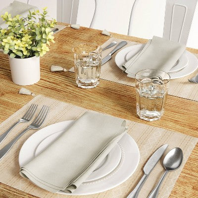 Cotton Printed Placemat with Tassels Beige - Threshold: Geometric Dobby Design, Traditional Square, Machine Washable