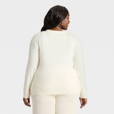 Women's Slim Fit Cozy Knit Pullover Sweater - A New Day 1X