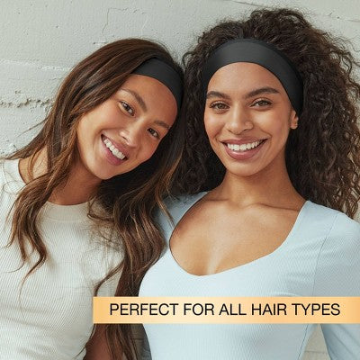 scunci No Damage Total Comfort Extra Wide Headbands - Gray/Black - 2pcs