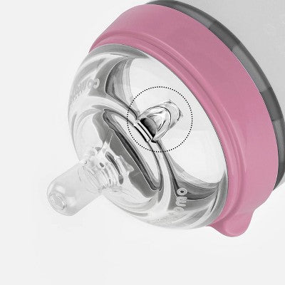 Comotomo Silicone Bottle 8-Oz (2 Pack)- Pink