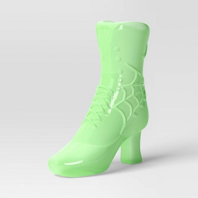 Plastic Blacklight Glow Boot Figurine - Hyde and EEK! Boutique Neon Green