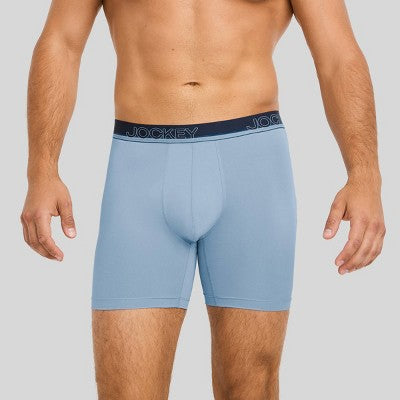Jockey Generation Men's 3pk Infinity Cool Boxer Briefs - Navy/Shower S: Tagless, Moisture Wicking, Quick Drying