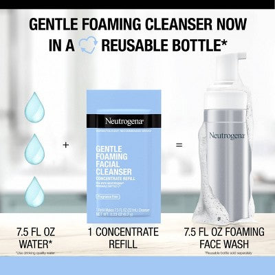 Neutrogena Gentle Foaming Facial Cleanser Refill - Fragrance Free - .23oz