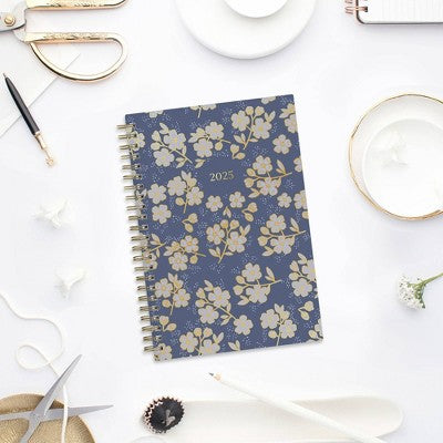 Marie Kondo for Blue Sky 2025 Weekly/Monthly Planner 8.27"x5.71" Wirebound Hana Navy