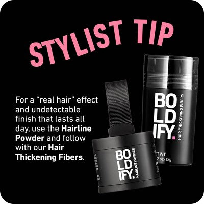 BOLDIFY Root Touch Up Powder with Brush, Covers Thinning Hair & Grays, Water-Resistant - Medium Brown