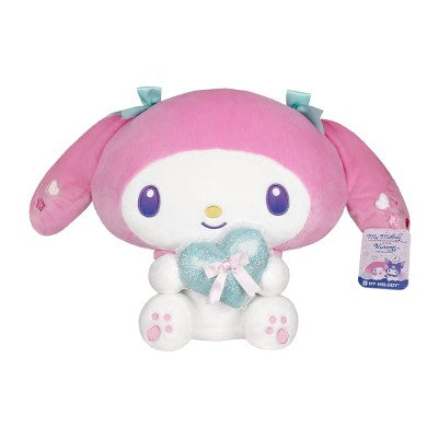 Hello Kitty 12" My Melody with Heart Pillow Plush: Polyester Stuffed Animal Character, 12 x 8 x 7 in.