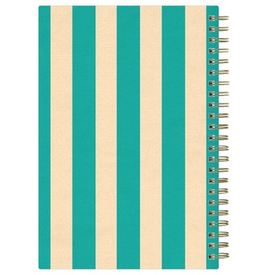 Rhi James for Blue Sky Weekly/Monthly Planner 15 Month Wirebound 5"x8" Textured Paper Hardcover - Teal Stripe