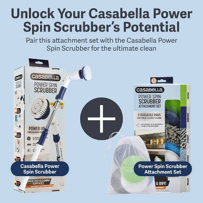 Casabella Power Spin Scrub and Shine Attachment Set - 6ct