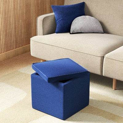 16" x 16" The Corduroy Collection Square Throw Pillow Blue - Room Essentials