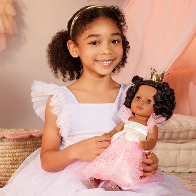 BABY Born Princess Baby Doll Harper - Black Hair, Dark Brown Eyes: Includes Accessories, Promotes Fine Motor Skills