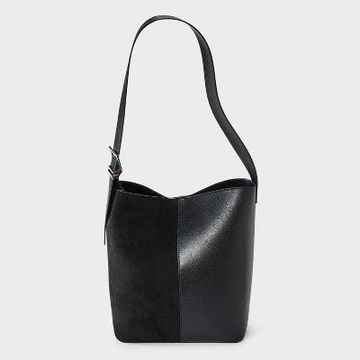 Shoulder Bucket Bag - A New Day Black