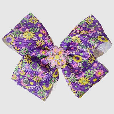 Girls' JoJo Siwa Retro Floral Bow - Purple
