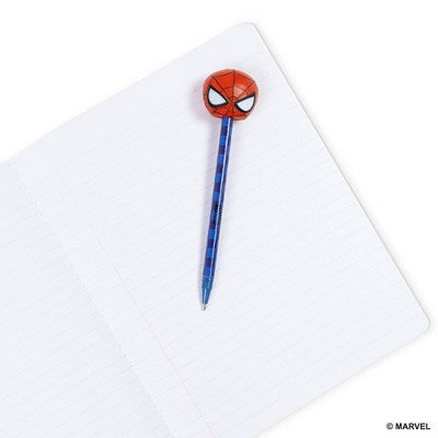 Yoobi Marvel Composition Books 7.5"x9.75" Wide Ruled with Pen Spider-Man Checker, School Supplies