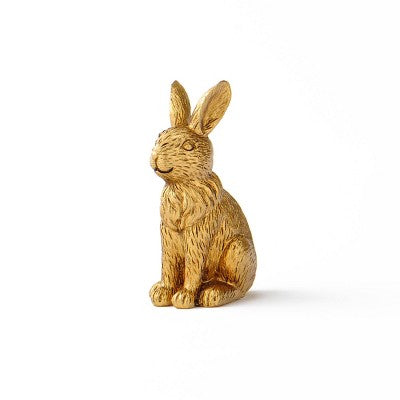 Easter Large Gold Resin Bunny Sitting - Bullseye's Playground
