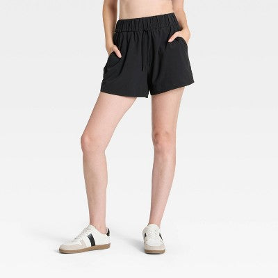 Women's Active Light High-Rise Wide Leg Shorts 3.5" XS