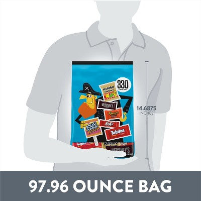 HERSHEY'S Chocolate and Sweets Assorted Halloween Candy Miniatures - 97.96oz/330pc