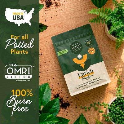 WE THE WILD Enrich Powder Slow-Release Organic Soil Amendment & Plant Food for Houseplants 8.8 oz