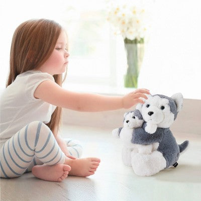 FAO Schwarz 10" Mommy and Me Husky Plush