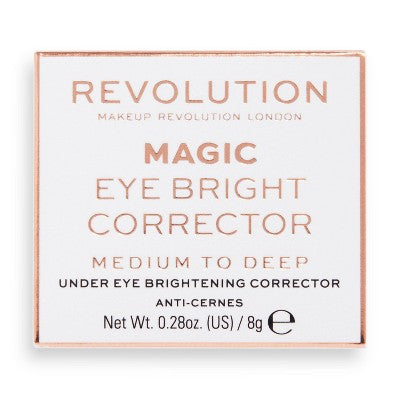 Makeup Revolution Eye Bright Under Eye Corrector - Medium to Deep - 0.28oz: Pressed Powder, Medium Coverage