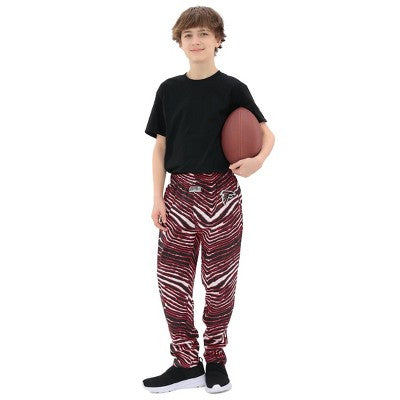 NFL Atlanta Falcons Zubaz Youth Zebra Screen Print Pants - 16/18