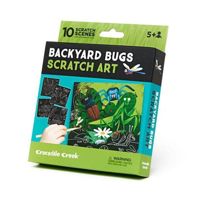Crocodile Creek 11pc Scratch Art Backyard Bugs