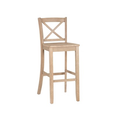 Linon Torino Wash X Back Counter Height Barstool Gray (LOCAL PICKUP ONLY)