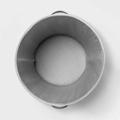 Extra Large Canvas Striped Kids' Bin Gray - Pillowfort: Toy Storage, Decorative Circular Bin, 38.2 Volume Capacity (LOCAL PICKUP ONLY)