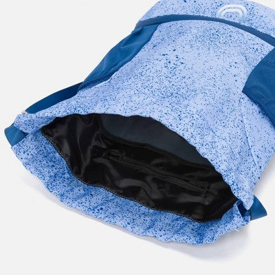 Overtime Elite Cinch Sports Drawstring Bag with Shoe Compartment - Noise Ice Blue