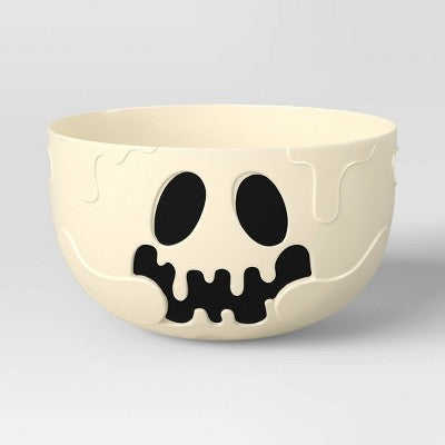 3L Plastic Round Shaped Ghost Candy Serving Bowl - Hyde and EEK! Boutique